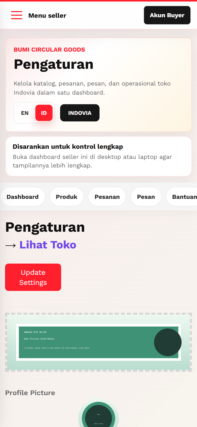 Legal/Business Information - Mobile screenshot