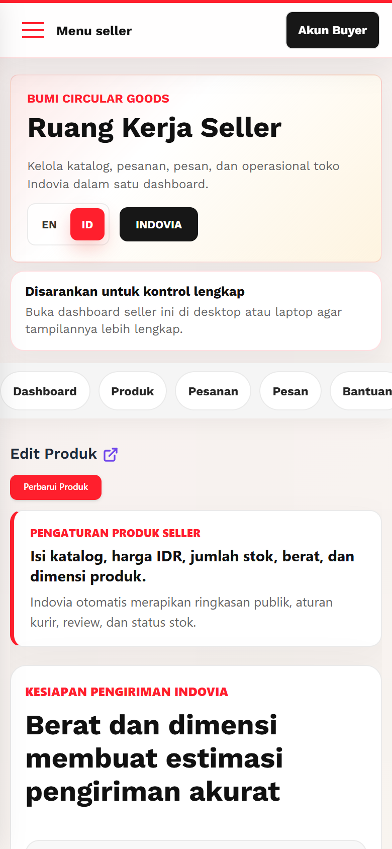 Manage Stock - Mobile screenshot