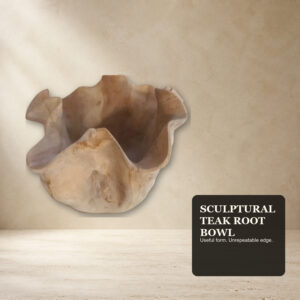 Hand-Carved Teak Root Bowl – Organic Multipurpose Wood Vessel