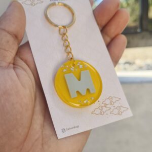 Initial Letter Resin Keychain - Pastel Colour - Handmade | dari SEMBAGI