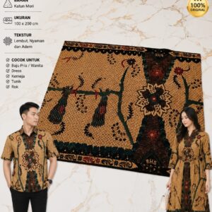 Hand-Drawn Madurese Batik Cotton Fabric – Motif 01