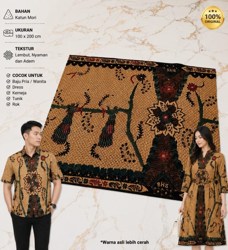 Hand-Drawn Madurese Batik Cotton Fabric – Motif 01