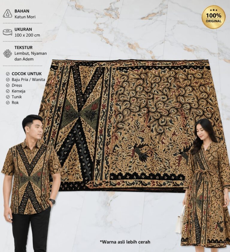Hand-Drawn Madurese Batik Cotton Fabric – Motif 02