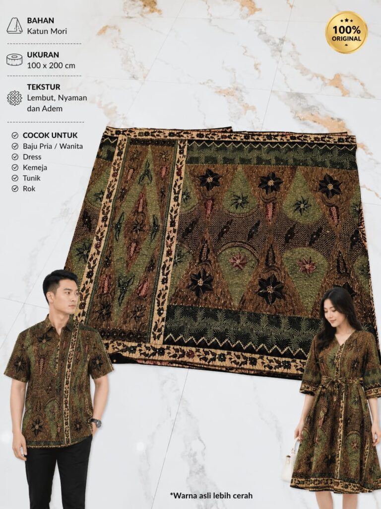 Hand-Drawn Madurese Batik Cotton Fabric – Motif 03