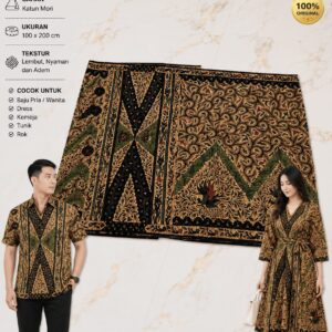 Hand-Drawn Madurese Batik Cotton Fabric – Motif 04
