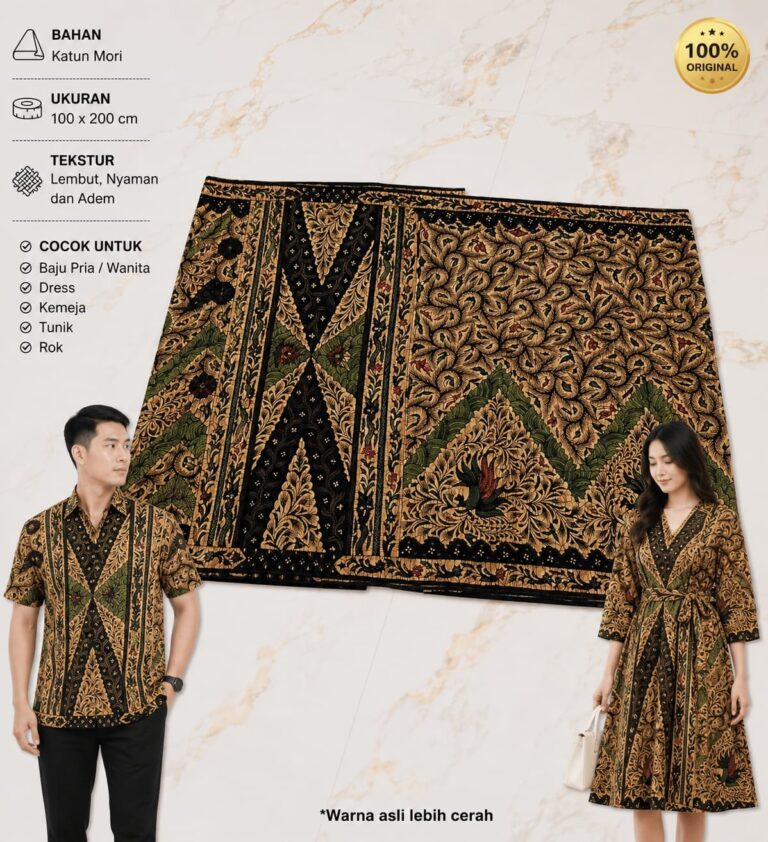 Hand-Drawn Madurese Batik Cotton Fabric – Motif 04