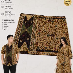 Hand-Drawn Madurese Batik Cotton Fabric – Motif 05