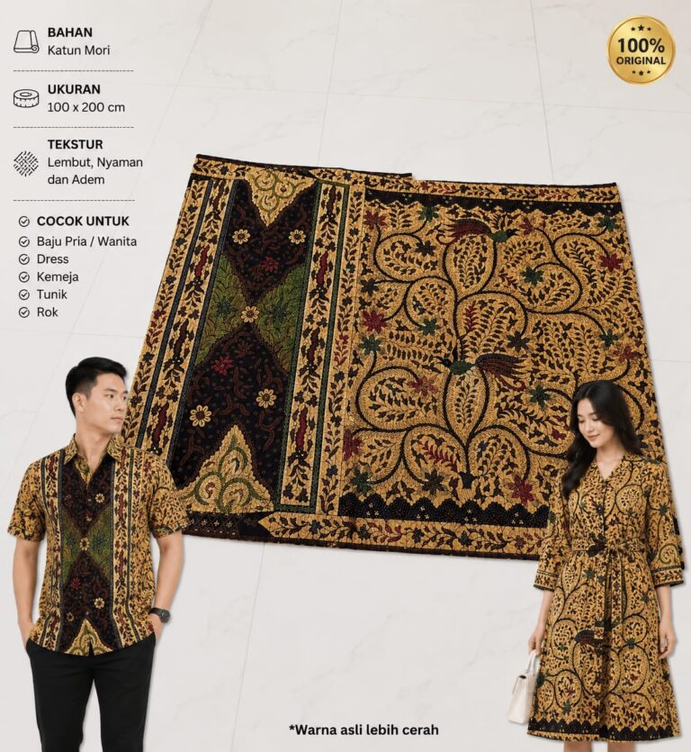 Hand-Drawn Madurese Batik Cotton Fabric – Motif 05