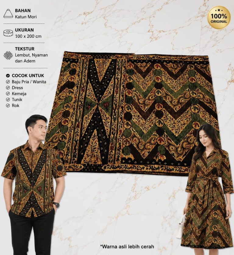 Hand-Drawn Madurese Batik Cotton Fabric – Motif 06