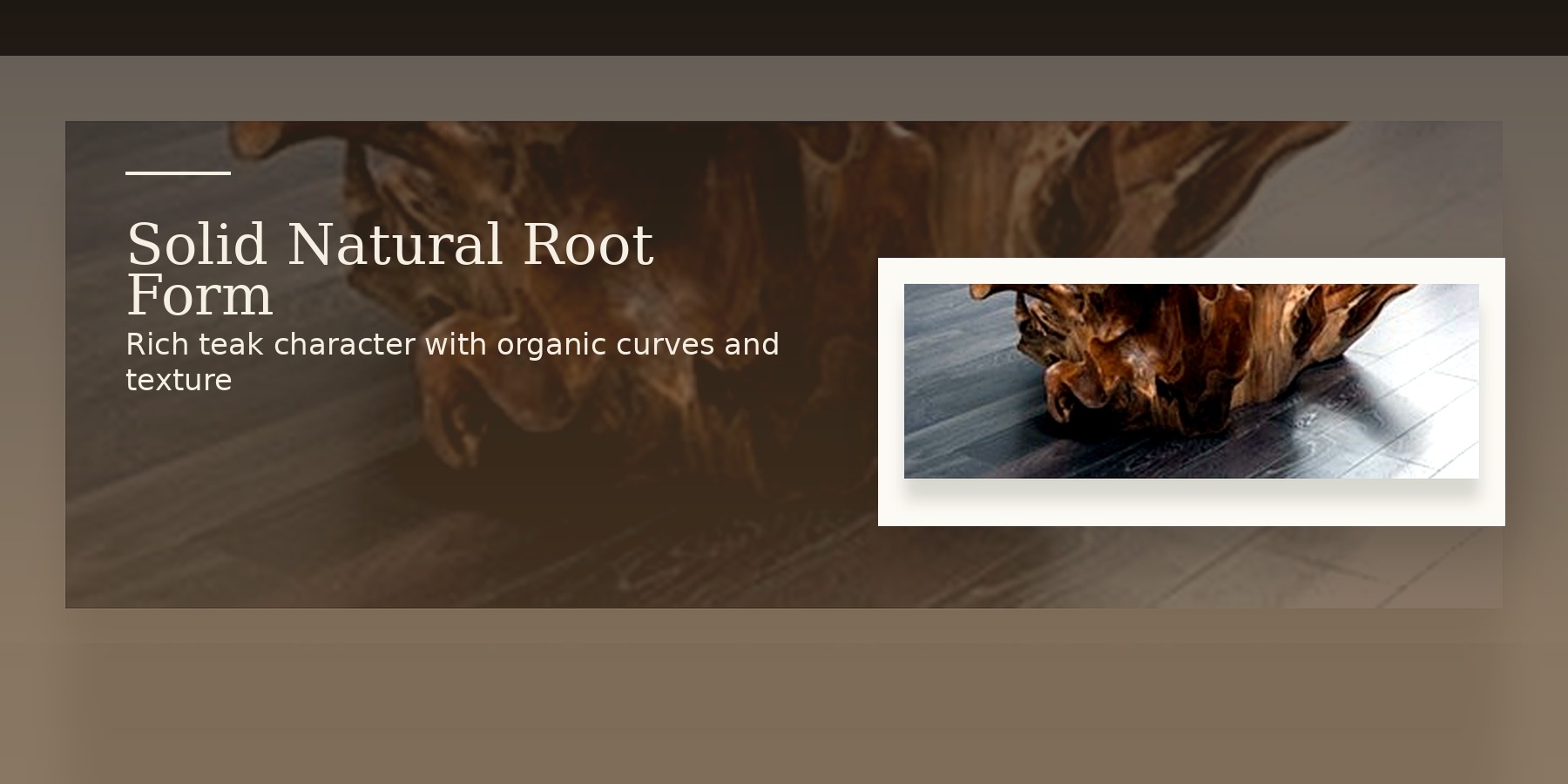 Teak Root Coffee Table Base natural teak root material