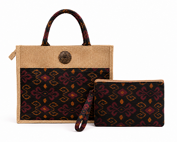 EconiQ - Akarsana Set (Tote Bag + Pouch Handmade Sustainable)