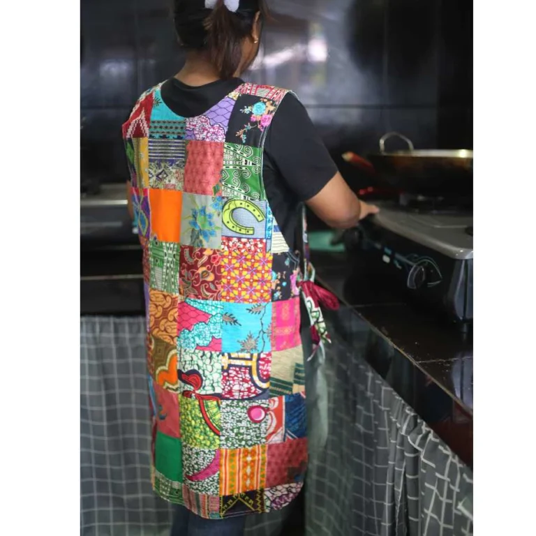 Patchwork Pull Over Apron