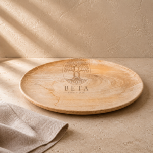 25 cm Solid Wood Plate