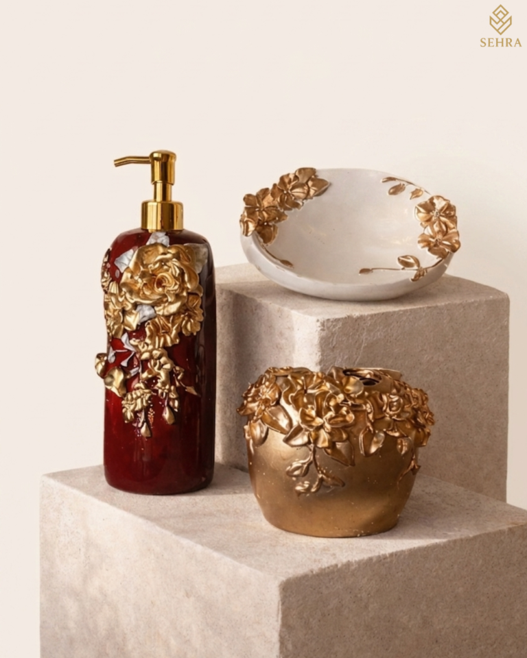 LUXURY HANDMADE RESIN BATHROOM SET